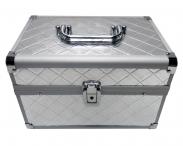 Silver Rhombus Pattern Cosmetic Case