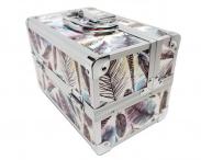 Feather Top Opening Cosmetic Case